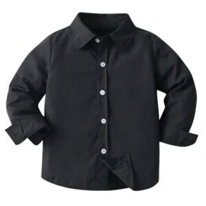 Deux par Deux Black Button Down Shirt Classic Design